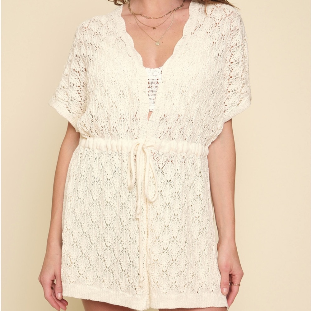 🆕Mystree Ivory CROCHET CARDIGAN